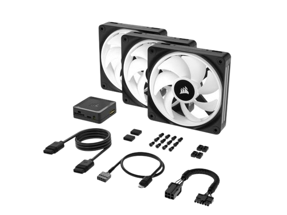 Corsair iCUE LINK QX120 RGB Starter Kit 63.1 CFM 120 mm Fans 3-Pack