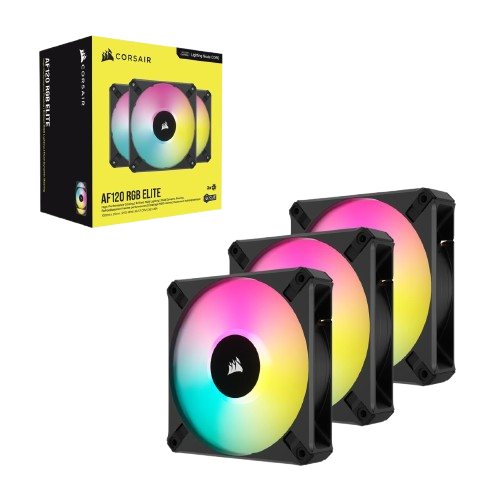 Corsair iCUE AF120 RGB ELITE 65.57 CFM 120 mm Fans 3-Pack