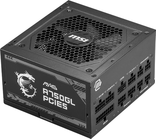 MSI MAG A750GL PCIE5 750 W 80+ Gold Certified Fully Modular ATX Power Supply
