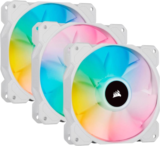 Corsair iCUE SP RGB ELITE 47.73 CFM 120 mm Fans 3-Pack