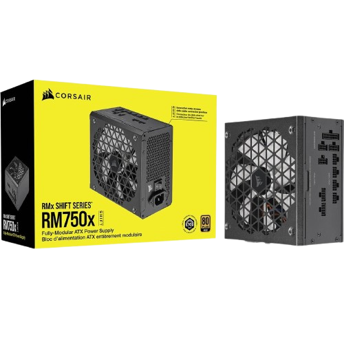 Corsair RM750x SHIFT 750 W 80+ Gold Certified Fully Modular Side Interface ATX Power Supply