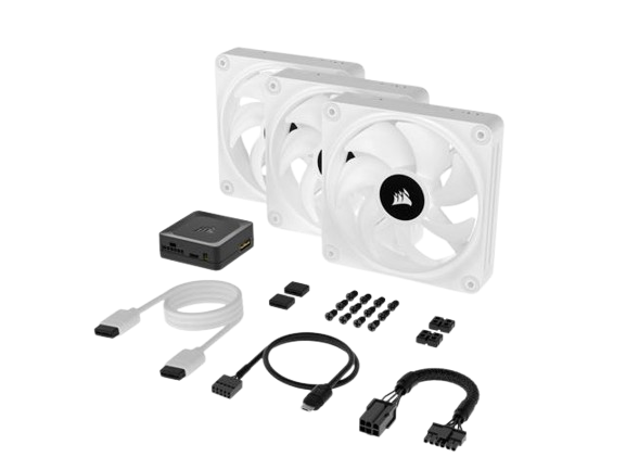 Corsair iCUE LINK QX120 RGB Starter Kit 63.1 CFM 120 mm Fans 3-Pack