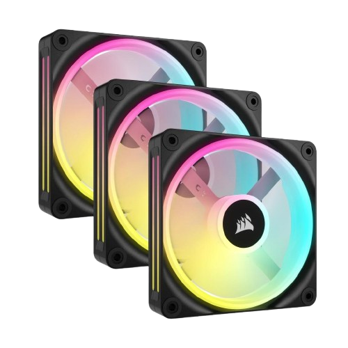 Corsair iCUE LINK QX120 RGB Starter Kit 63.1 CFM 120 mm Fans 3-Pack